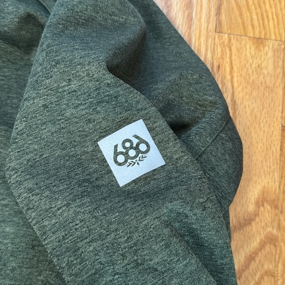 686 GLCR Project Men’s Green Pullover Thermal Fleece Hoodie Sweatshirt Sz L - Picture 2 of 5